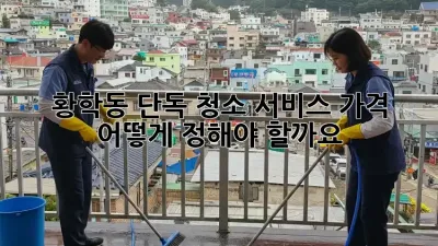 황학동 단독 청소 서비스 가격, 어떻게 정해야 할까요?